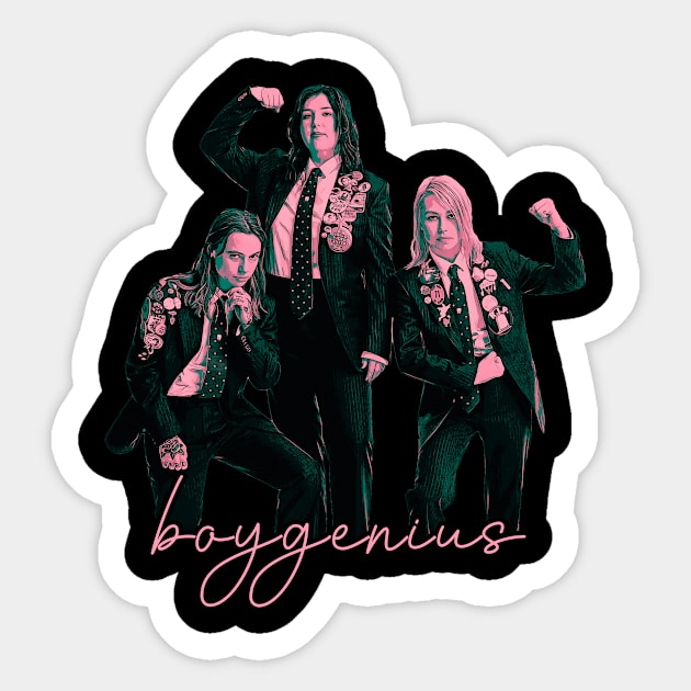 boygenius | Pink Comic Style Sticker by clownescape